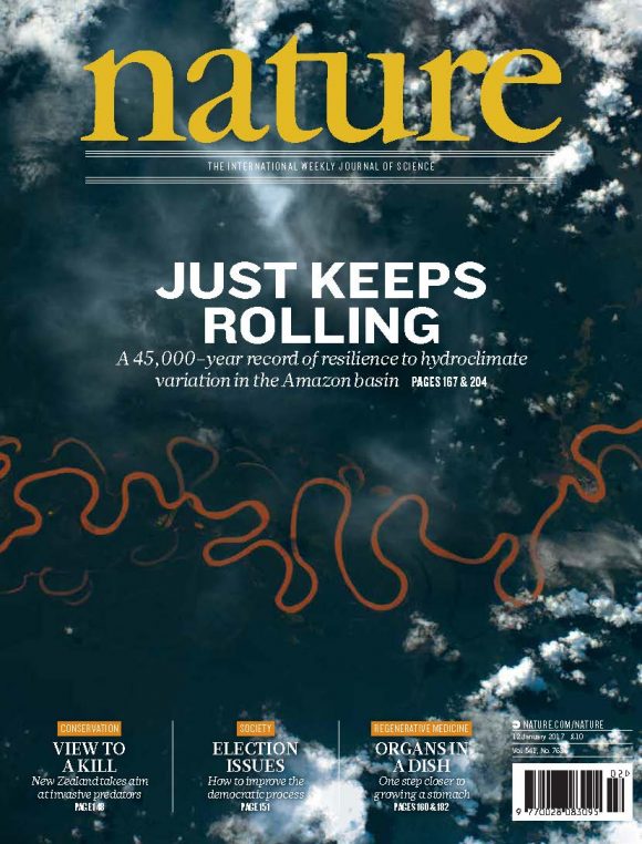 Capa da revista Nature destaca pesquisa sobre os 45 mil do hidroclima da região